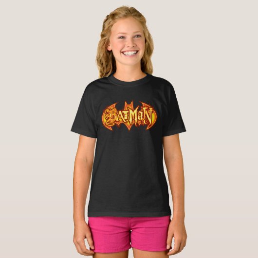 Batman | Oranje seizoensgebonden Logo T-shirt (Voorkant volledig)