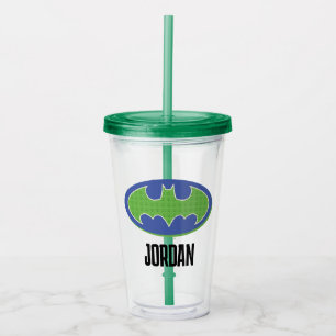 Batman   Paars en groen symbool Acryl Drinkbeker