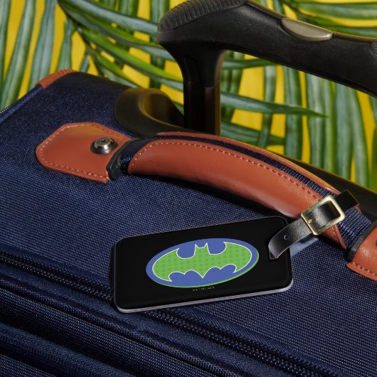 Batman | Paars en groen symbool Bagagelabel (Voorkant Insitu 3)