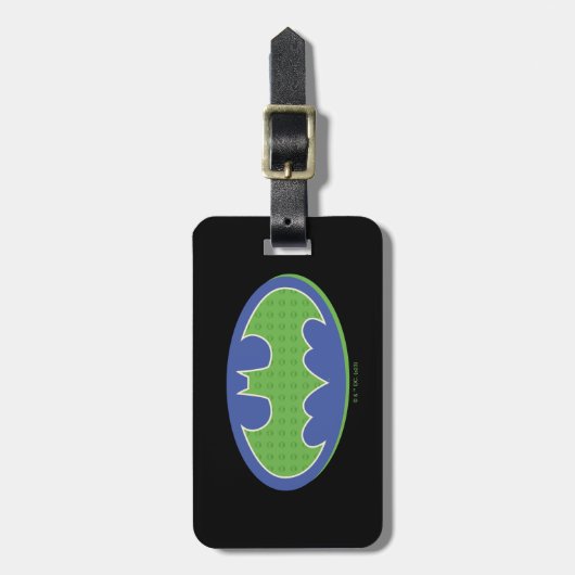 Batman | Paars en groen symbool Bagagelabel (Voorkant verticaal)