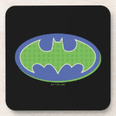 Batman | Paars en groen symbool Bier Onderzetter (Voorkant)