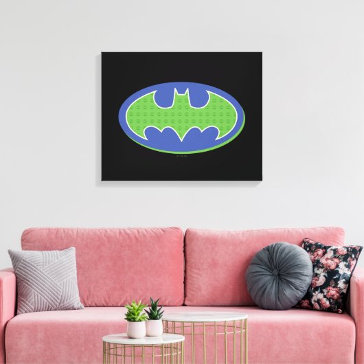 Batman | Paars en groen symbool Canvas Afdruk (Insitu (Woonkamer))