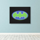 Batman | Paars en groen symbool Canvas Afdruk (Insitu (Houten vloer))