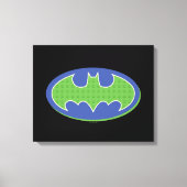 Batman | Paars en groen symbool Canvas Afdruk (Voorkant)