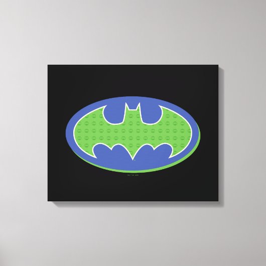 Batman | Paars en groen symbool Canvas Afdruk (Voorkant)