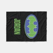 Batman | Paars en groen symbool Fleece Deken (Voorkant (Horizontaal))