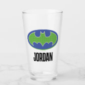 Batman | Paars en groen symbool Glas (Voorkant)