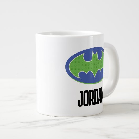 Batman | Paars en groen symbool Grote Koffiekop (Voorkant rechts)