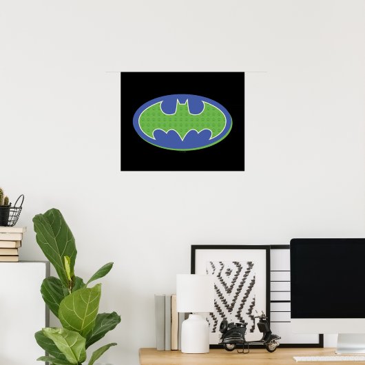 Batman | Paars en groen symbool Poster (Thuiskantoor)