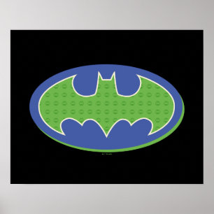 Batman   Paars en groen symbool Poster