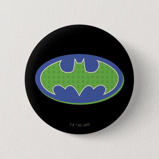 Batman | Paars en groen symbool Ronde Button 5,7 Cm (Voorkant)