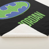 Batman | Paars en groen symbool Sherpa Deken (3/4)