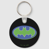 Batman | Paars en groen symbool Sleutelhanger (Voorkant)