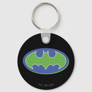 Batman   Paars en groen symbool Sleutelhanger