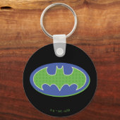 Batman | Paars en groen symbool Sleutelhanger (Voorkant)