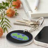 Batman | Paars en groen symbool Sleutelhanger (Voorkant Rechts)