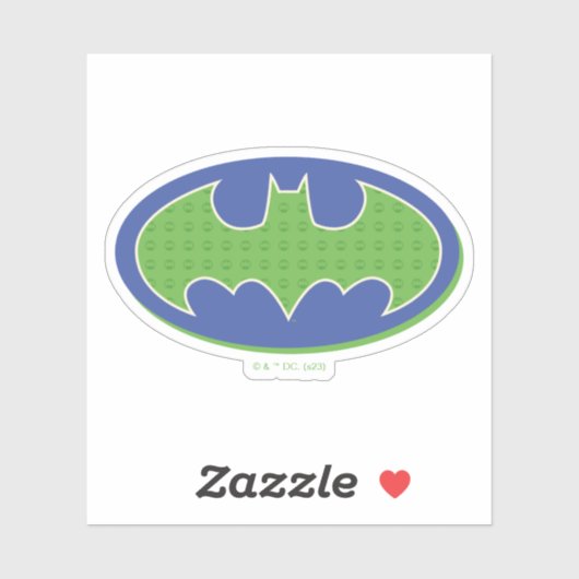 Batman | Paars en groen symbool Sticker (Vel)