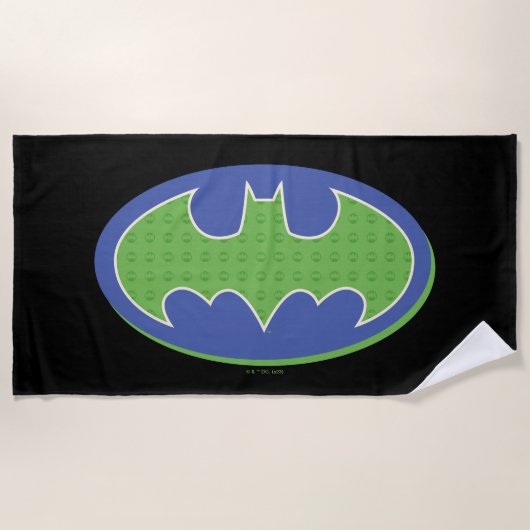 Batman | Paars en groen symbool Strandlaken (Voorkant)