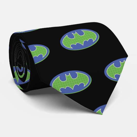 Batman | Paars en groen symbool Stropdas (Opgerold)