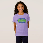 Batman | Paars en groen symbool T-shirt (Voorkant volledig)