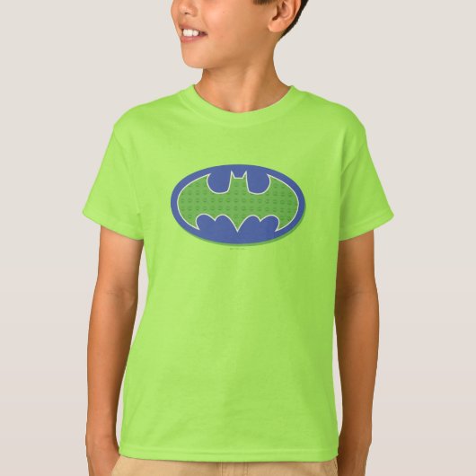 Batman | Paars en groen symbool T-shirt (Voorkant)