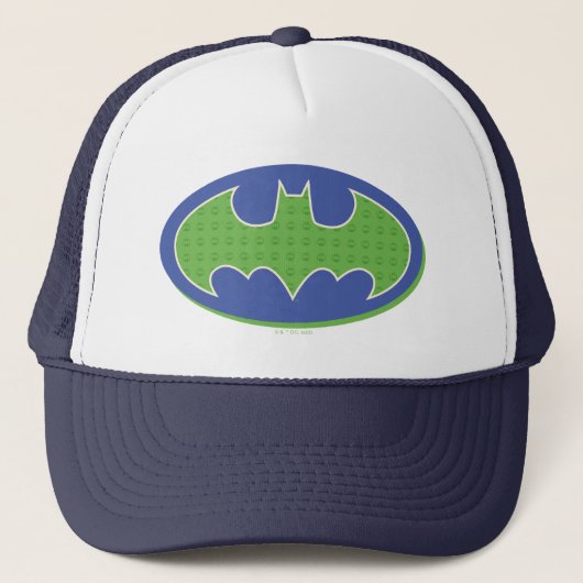 Batman | Paars en groen symbool Trucker Pet (Voorkant)