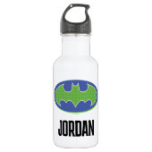 Batman | Paars en groen symbool Waterfles (Voorkant)