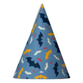 Batman | Patroon rood, blauw en geel Logo Feesthoedjes (Links)