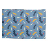 Batman | Patroon rood, blauw en geel Logo Kussensloop (Achterkant)