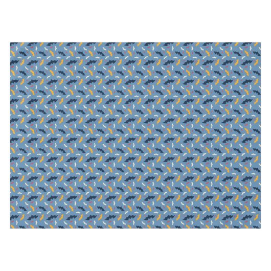 Batman | Patroon rood, blauw en geel Logo Tafelkleed (Voorkant (Horizontaal))