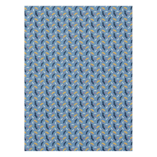 Batman | Patroon rood, blauw en geel Logo Tafelkleed (Voorkant)