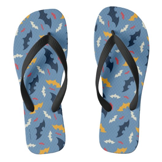 Batman | Patroon rood, blauw en geel Logo Teenslippers (Voetbed)