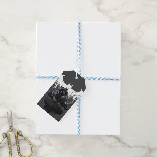 Batman Perched op een pilaar Cadeaulabel (Met Touw)