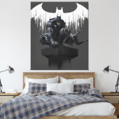 Batman Perched op een pilaar Canvas Afdruk (Insitu (Slaapkamer))