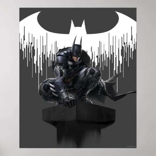 Batman Perched op een pilaar Poster (Voorkant)