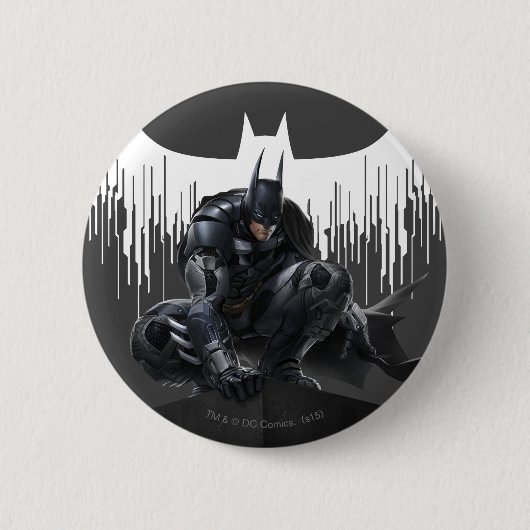 Batman Perched op een pilaar Ronde Button 5,7 Cm (Voorkant)
