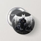 Batman Perched op een pilaar Ronde Button 5,7 Cm (Voorkant /achterkant)