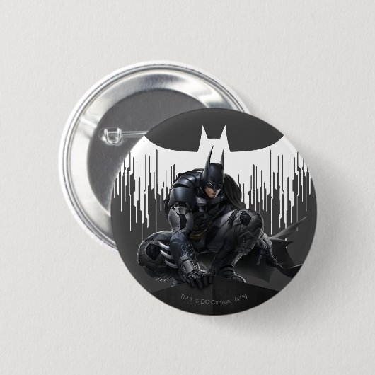 Batman Perched op een pilaar Ronde Button 5,7 Cm (Voorkant /achterkant)