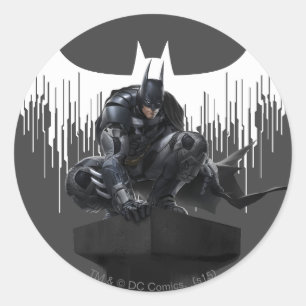 Batman Perched op een pilaar Ronde Sticker