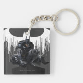 Batman Perched op een pilaar Sleutelhanger (Achterkant)