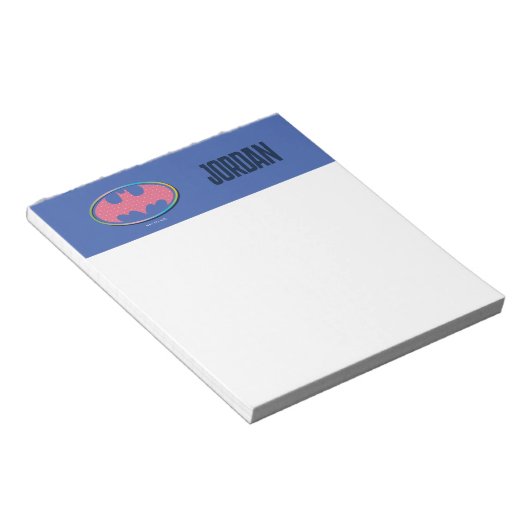 Batman | Pink Polka Dot Logo Notitieblok (Schuin)
