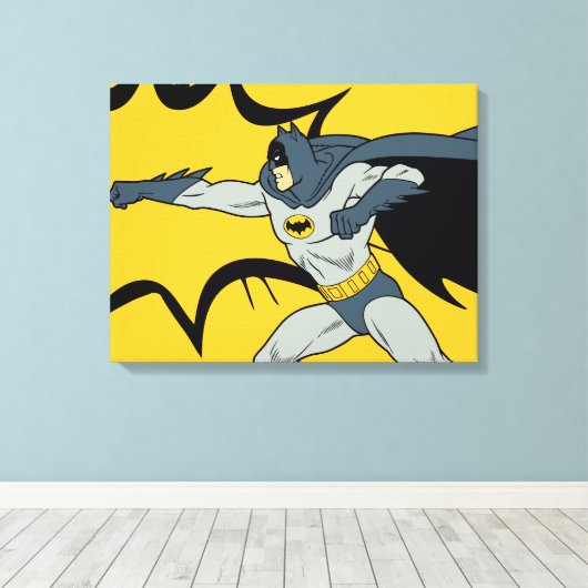 Batman Punch Canvas Afdruk (Insitu (Houten vloer))
