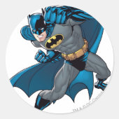 Batman Punch Ronde Sticker (Voorkant)