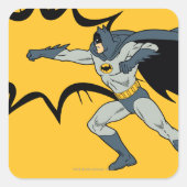 Batman Punch Vierkante Sticker (Voorkant)