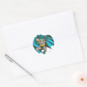 Batman Punching 1 Ronde Sticker (Envelop)