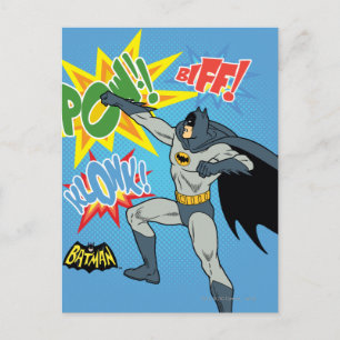 Batman Punching Graphic Briefkaart