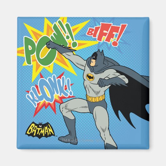 Batman Punching Graphic Magneet (Voorkant)