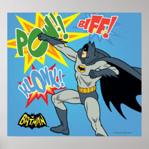 Batman Punching Graphic Poster