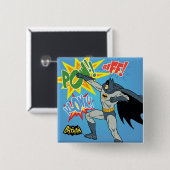 Batman Punching Graphic Vierkante Button 5,1 Cm (Voorkant /achterkant)