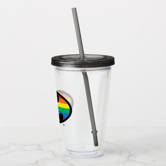 Batman Rainbow Logo Acryl Drinkbeker (Links)